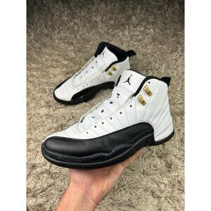Nike Air Jordan 12 Retro Taxi Release 2013 Size 9.5 130690-125 White Black OG